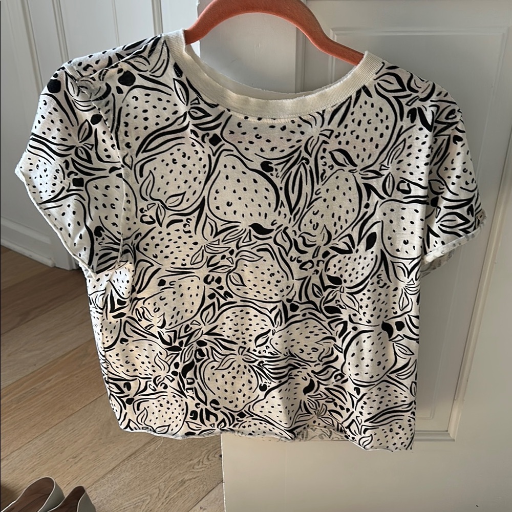 Maeve Black and White Short Sleeve Tee